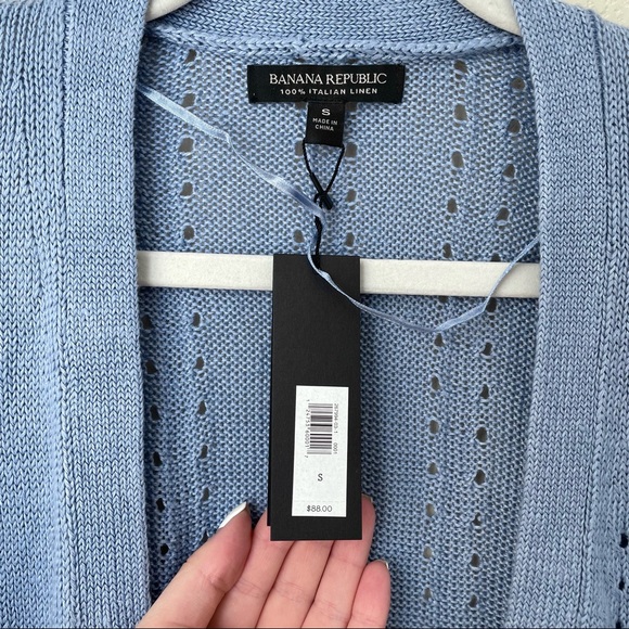 NWT Banana Republic linen sweater 💙 - Picture 2 of 4